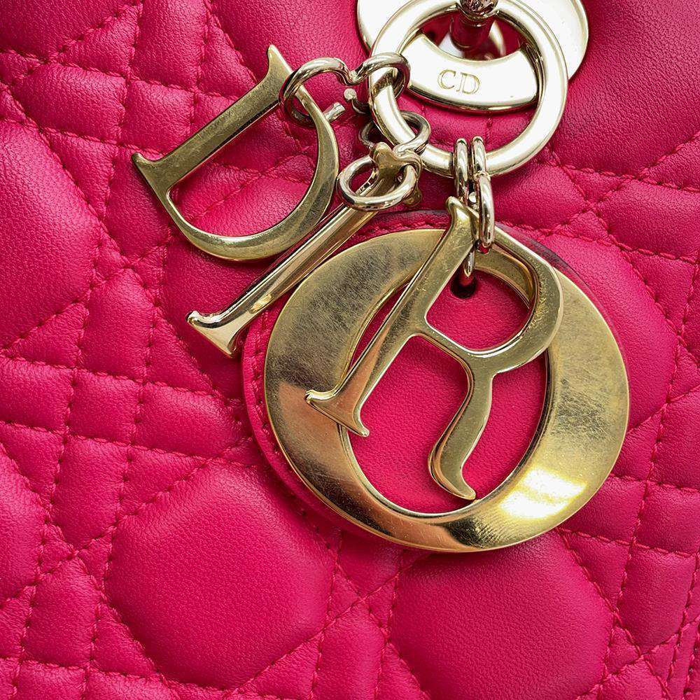 Christian Dior handbag Lady Cannage shoulder bag - Picture 10 of 12